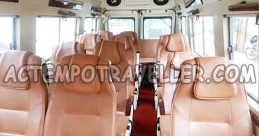 14 seater 2x1 seating tempo traveller hire in delhi