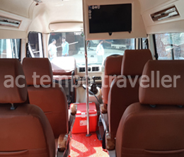 6 1x1 seats with bed seating tempo traveller - agra fatehpur sikri tour