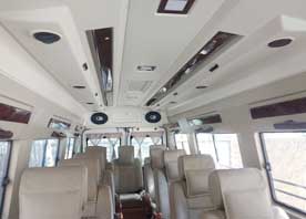 same day agra taj mahal tour packages by 12 seater deluxe 1x1 tempo traveller