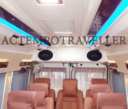 11 seater deluxe 1x1 tempo traveller - goldne triangle tour